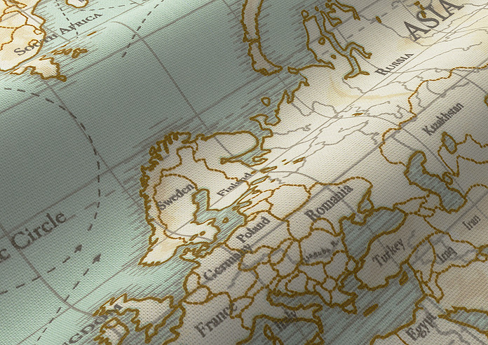 Maps, Duckegg - Made to Measure Curtains - Image 4